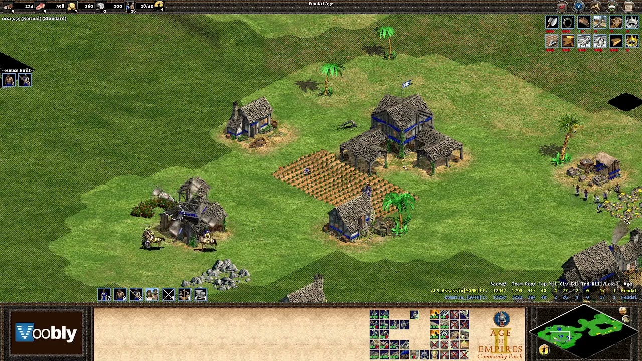 Voobly AOE2 1.6: Arabia, Goths vs Mongols