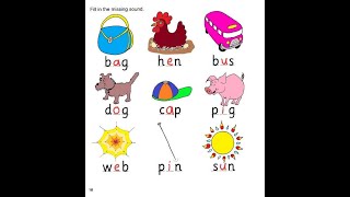Jolly Phonics | Workbook 3 | Page 18 - Fill in the Missing Sounds