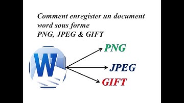 comment enregistrer un document word sous forme image PNG, JPEG, GIFT