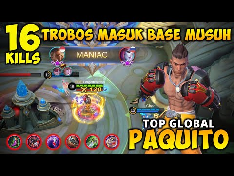 MANIAC 16 Kills! Gameplay Brutal Paquito Dengan Build Tersakit Top Global Paquito Mobile Legends @officialmgid