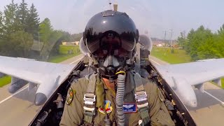 US Air Force Pilot Lands A10 On Freeway And Films It On His GoPro!