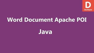 Create Word docx Java Apache POI