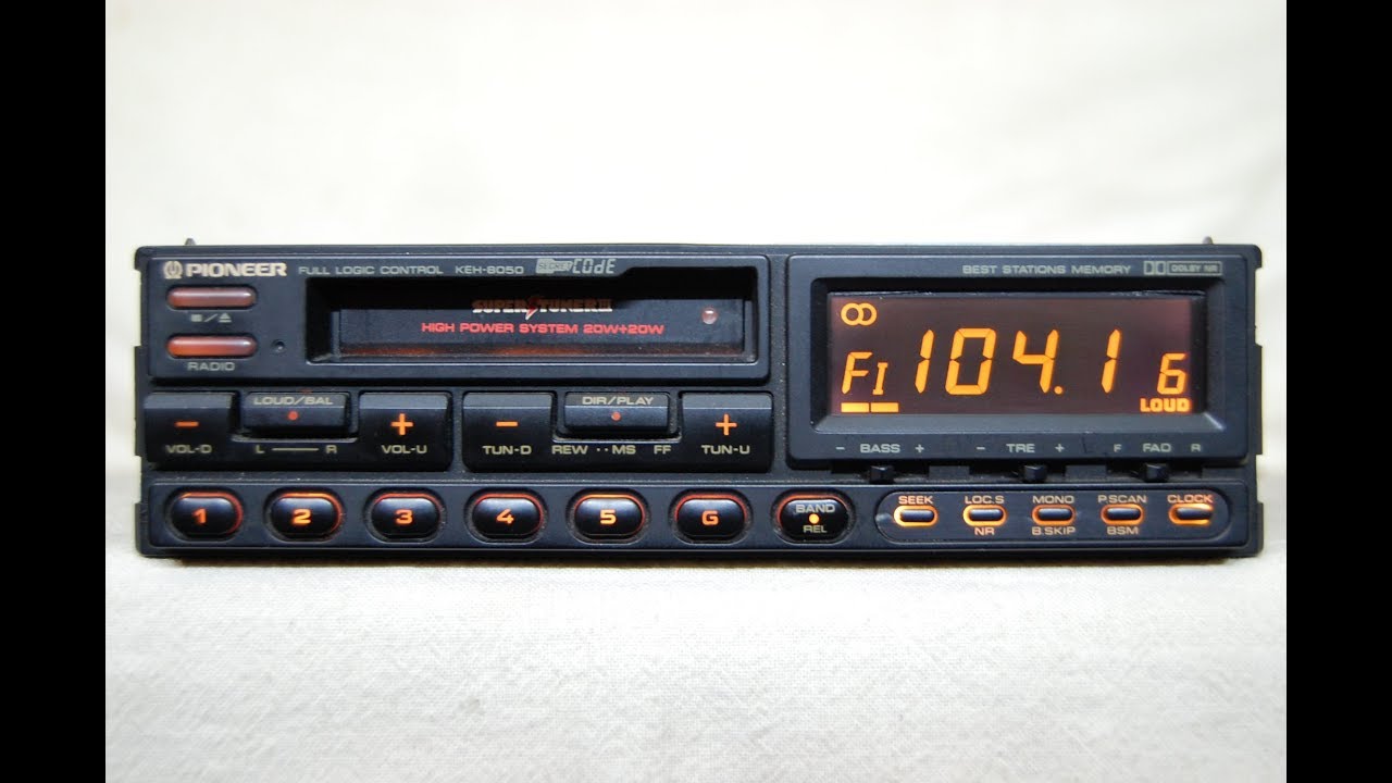 Vintage Pioneer KEH 8050 AM/FM cassette car stereo #3 - YouTube