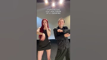 Thumbnail of MAX and HUH YUNJIN of LE SSERAFIM do the STUPID IN LOVE dance #lesserafim #max #singer #music
