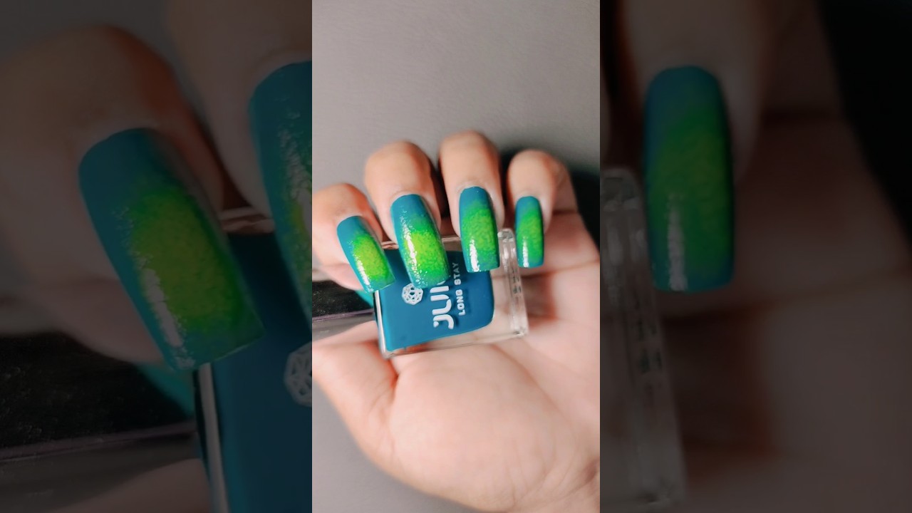 peacock colour 🦚🦚 Nail art design 