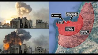 Lebanon very big EXPLOSION  انفجار خیلی بزرگ در شهر بیروت لبنان