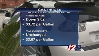 Gas prices drop 2 cents to $3.72 per gallon in RI