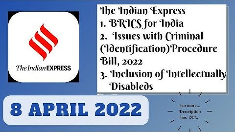 8th April 2022 | Gargi Classes The Indian Express Editorials and Ideas Analysis | Rajani Kant Lata