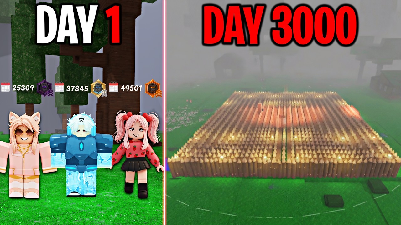 3000 Days to Build a Safest Base in 99 Nights in The Forest - YouTube