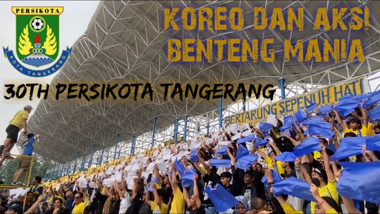 KOREO DAN AKSI BENTENG MANIA DI ULANG TAHUN PERSIKOTA KE 30TH | PERSIKOTA 3 - 1 DEJAN FC