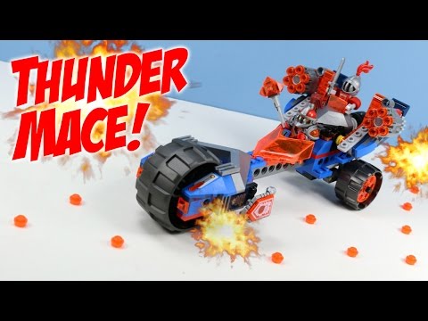 YouTube thumbnail: LEGO Nexo Knights Macy's Thunder Mace Summer Set 70319 Build Review