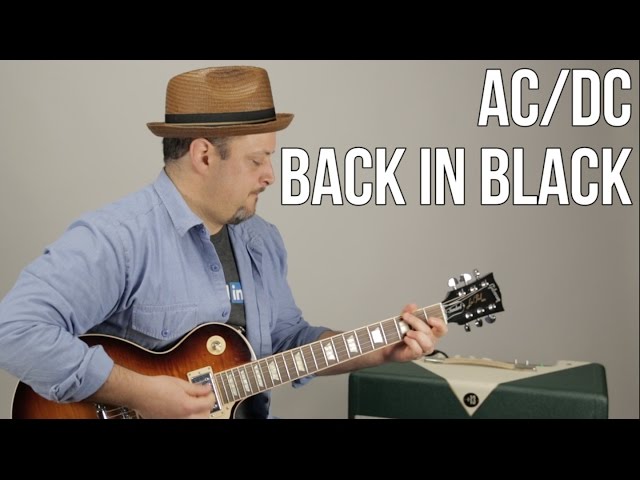 AC/DC Back in Black Electric Guitar Lesson + Tutorial class=