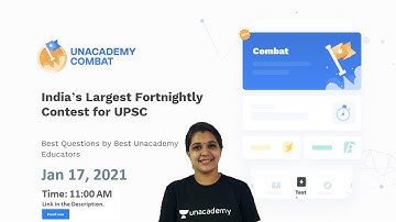 Unacademy Combat on 17th Jan at 11:00 AM | Crack UPSC CSE/IAS 2021 | Suba Keerthana