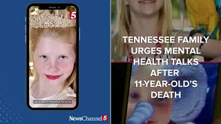 Family urges parents to talk about mental health after losing 11-year-old daughter