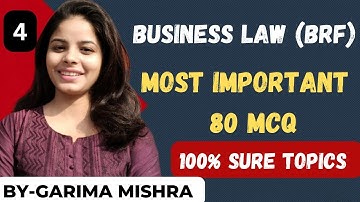 MOST IMPORTANT MCQs OF BRF || BUSINESS REGULATORY FRAMEWORK || 100% SURE MCQ OF BRF