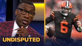 Shannon Sharpe says Baker Mayfield needs to grow up after Hue Jackson stare down | NFL | UNDISPUTED