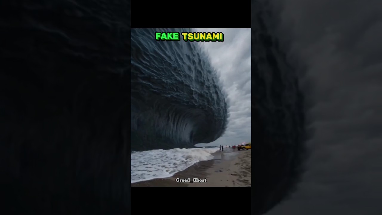 Fake vs Real Tsunami 🌊#shorts #ytshorts  #short