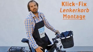 Klickfix Montage: So befestigst du deinen Lenkerkorb am Fahrrad - YouTube