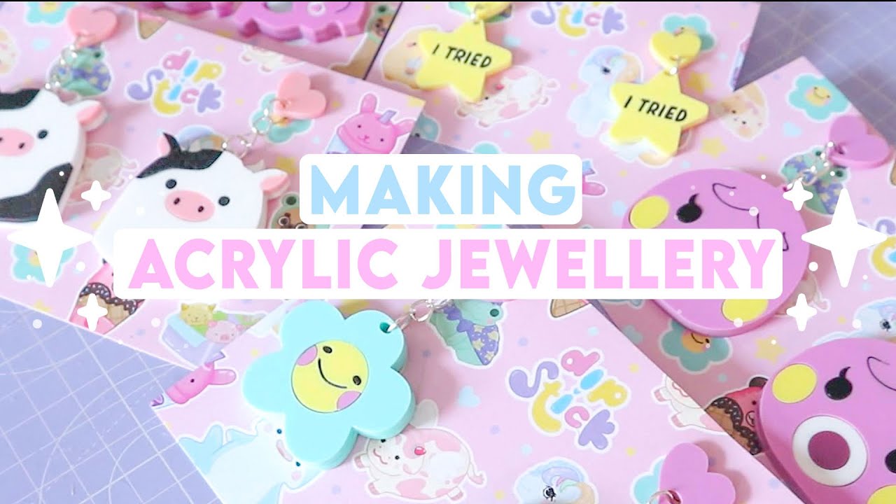 ✨ Making Acrylic Jewellery ✨ (Without A Laser Cutter) - Youtube