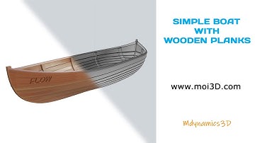SIMPLE BOAT WITH WOODEN PLANKS