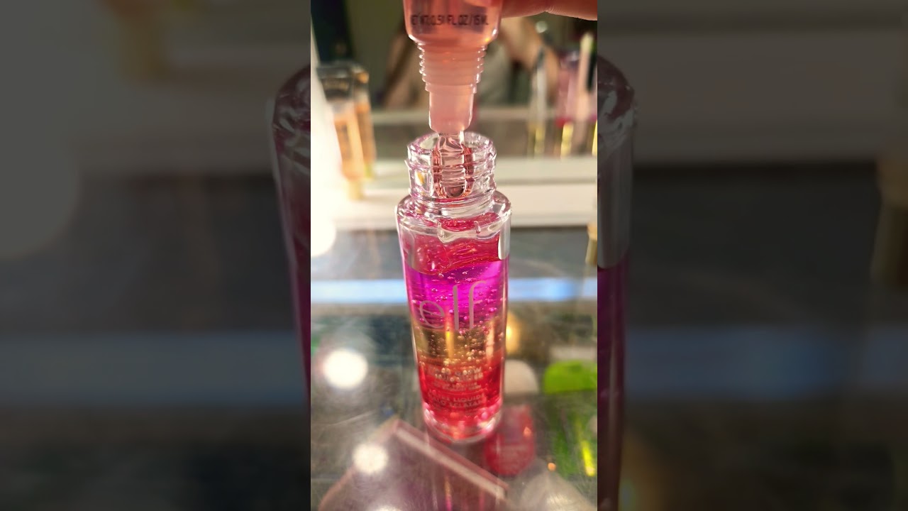 Turning elf halo glow into a giant lip gloss!   #elfhaloglow #trend #elf #lipgloss #makeup