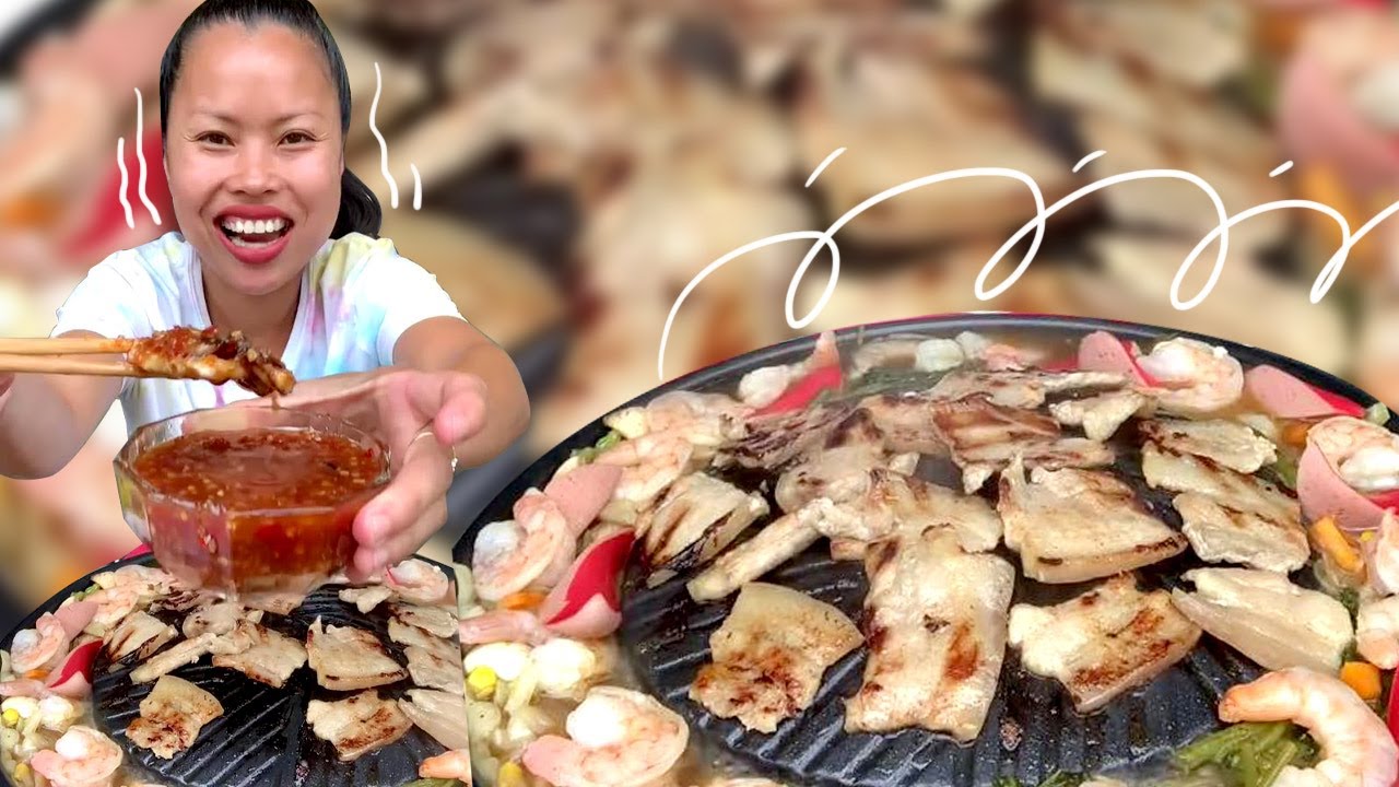 หมูกระทะสามชั้นเน้นๆ🥓น้ำจิ้มแซ่บ🥓😋🌶สั่งน้ำจิ้มไลน์ไอดี❤️👉@825ylqnd