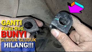 How to replace the front stabilizer rubber on a Toyota Agya (the gluduk-gluduk sound disappears)
