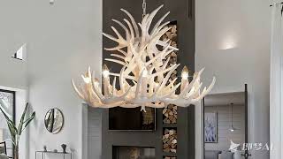 Rustic Antler Chandelier | Luxury Nature-Inspired Pendant Light for Modern Interiors
