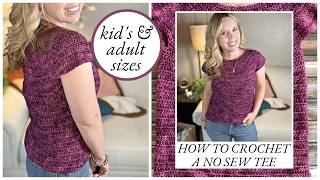 Easy Top Down Crochet Tee Pattern for Beginners | Basic Tee Crochet Pattern