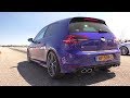 Dragrace  volkswagen golf r vs mercedes a45 amg vs audi rs6 vs ferrari 458 vs nissan skyline