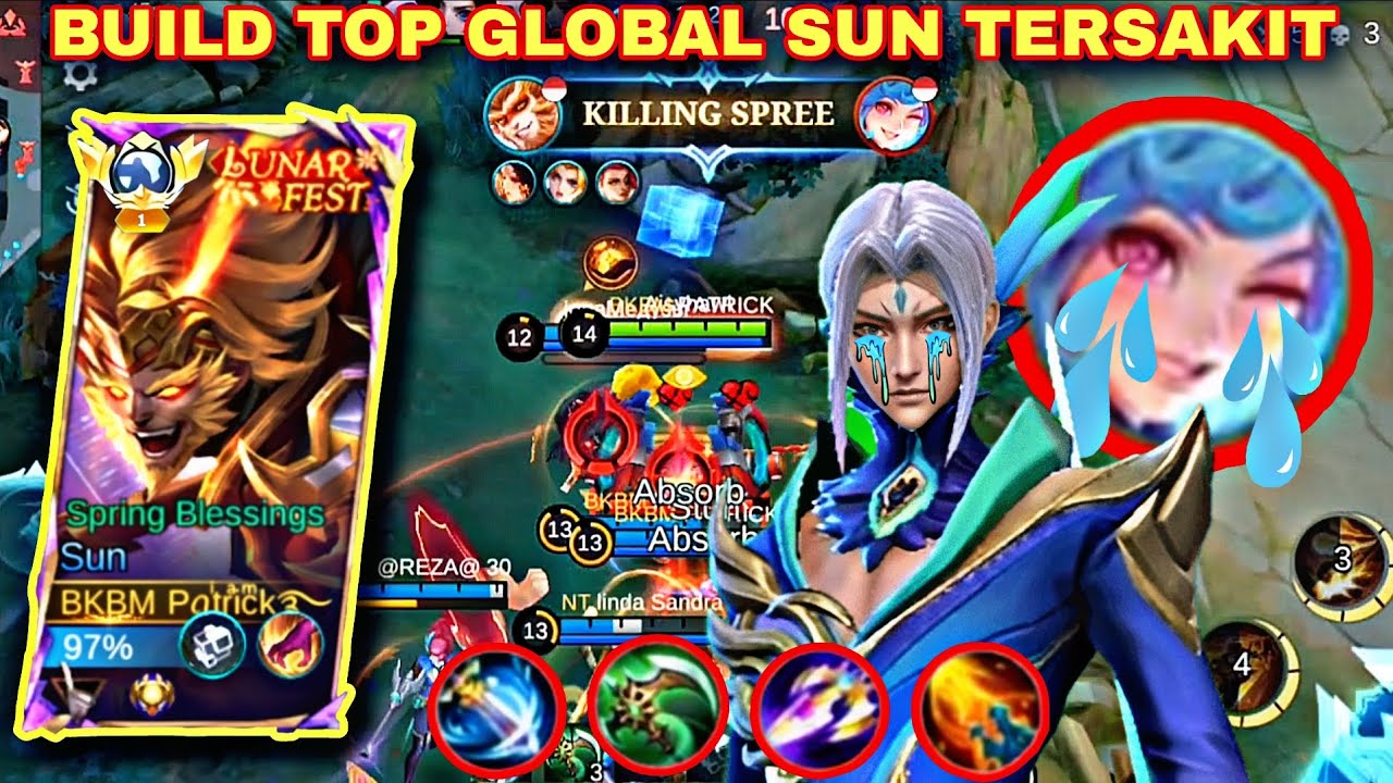 GAMEPLAY TOP GLOBAL SUN BUILD EMBLEM WAJIB KALIAN COBA 