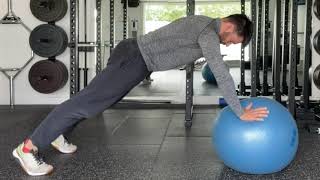 SB Hand Plank Move Ball Forward And Backward