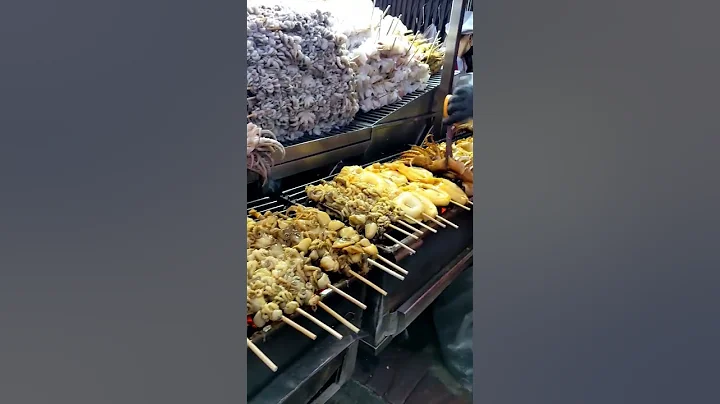 A mountain of BBQ squid Bangkok #shorts