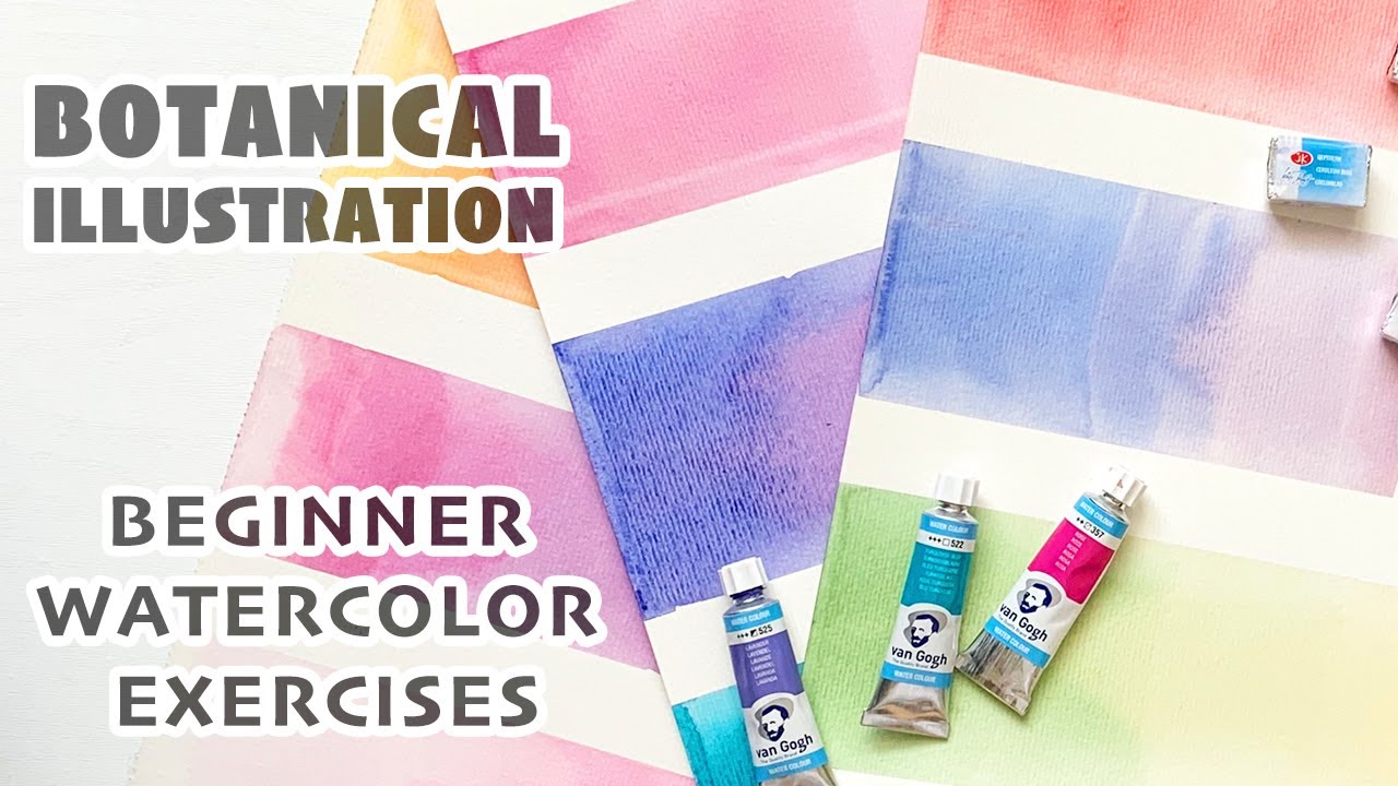 Ботаническая иллюстрация. Урок 1. Базавые акварельные упражнения.
