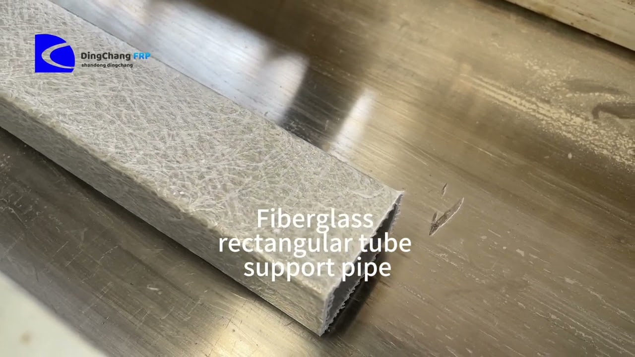 Fiberglass rectangular tube support pipe