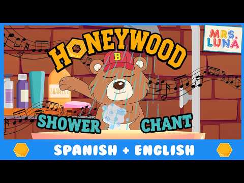 Mrs. Luna & The Honeywood Bears | Honeywood Shower Chant | Bilingual Good Hygiene Song 🌙