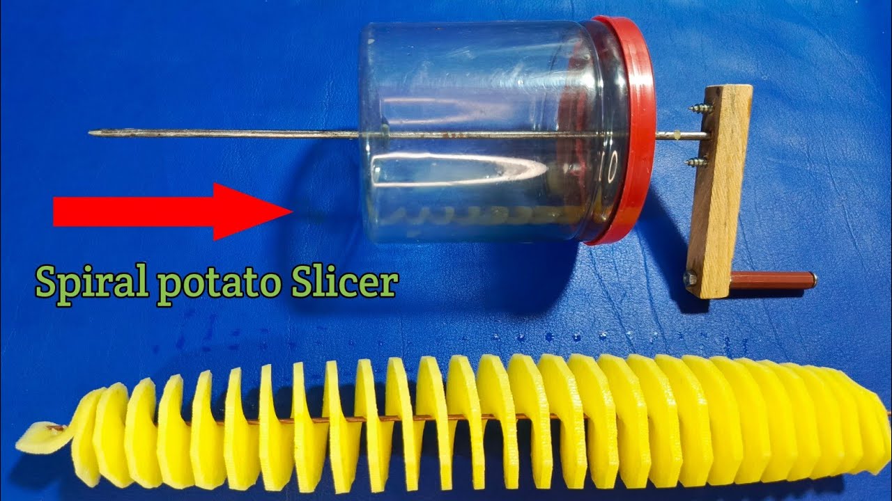 Homemade Cutter !! Spiral potato Twister !! Spring Potato !! Homemade Machine Ideas