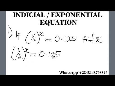 INDICAL / EXPONENTIAL  EQUATION