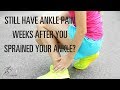 Why could you have ankle pain weeks after an ankle sprain?