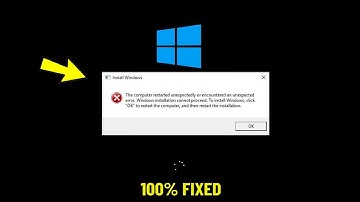 Fix The computer restarted unexpectedly or encountered an unexpected error Windows 10/11/7 ⚠️