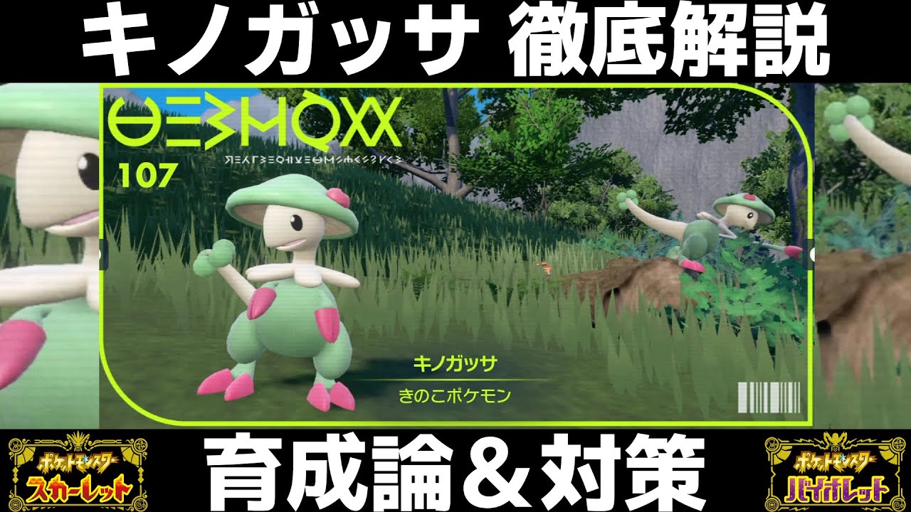 ポケモンsv キノガッサの育成論と対策 努力値 性格 技構成 もちものなど徹底解説 スカーレット バイオレット Youtube