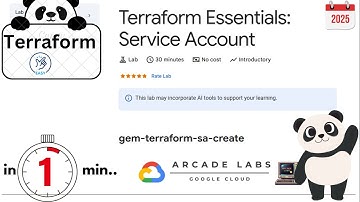 Terraform Essentials: Service Account | #qwiklabs | Google Cloud Lab Solution | #arcade2025 | #new