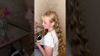 School picture day hairstyle: part 4 📸 #tutorial #hairstyle #braids #easyhairstyle  #curls #hair
