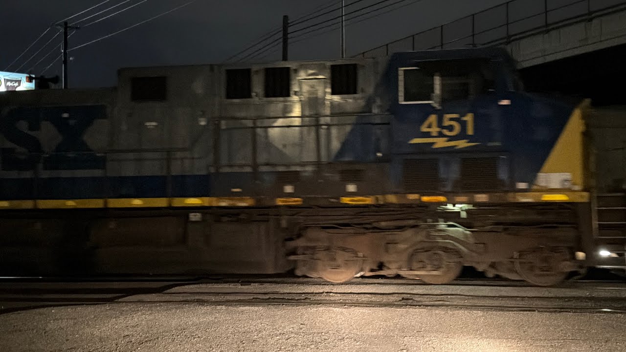 02/28/26 CSX Coal Train w/ CSX 451 (YN2) at High St in Columbus, OH