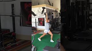 Single arm Dumbbell split jerk