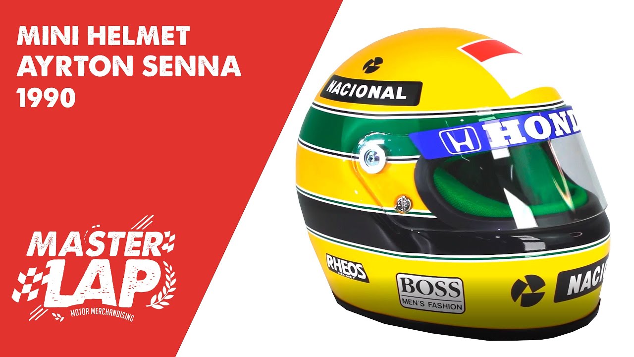 Casco Mini Helmet Escala 1:2 1990 - Ayrton Senna - YouTube