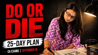 “now Or Never” 25 Day Study Plan To Pass September-26 Ca Inter Icai Exams