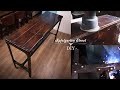 How to build a retro bar table  industrial style  barn wood dining table