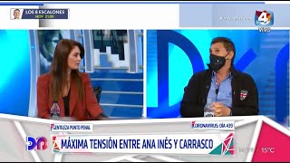 Máxima tensión entre Ana Inés Martínez y Juan Ramón Carrasco: "Acá los periodistas somos nosotros"