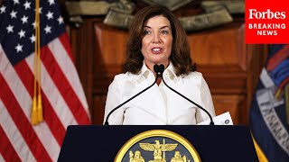 New York Gov. Kathy Hochul Unveils Budget Which Includes $1 Billion For Migrant Crisis